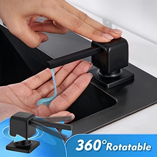 CREA Soap Dispenser for Kitchen Sink, Kitchen Soap Dispenser Black