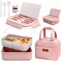 Bento Box with Lunch Bag, 1100ml, Pink