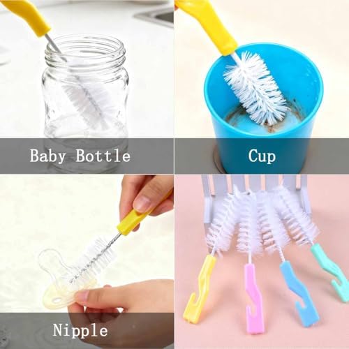 KuuGuu 20 PCS Bottle Nipple Cleaner Sponge Brush Hangable Pacifier