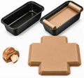 2 PCS Loaf Pans for Baking Bread, Includes 200 Parchment Liners