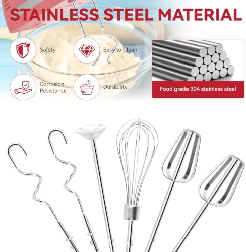 Hand Mixer Beater Attachments for OVENTE 5-Speed HM151 Series Hand