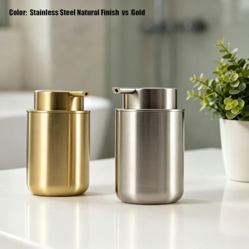 Stainless Steel Liquid Soap Dispenser for Kitchen and Bathroom (Gold)