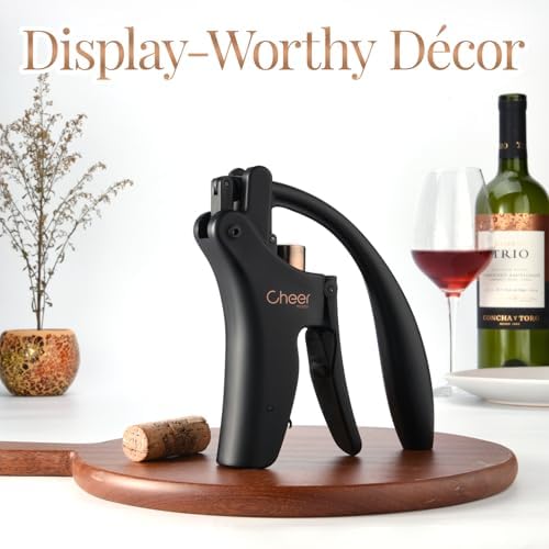 CHEER MODA Professional Manual Lever Wine Opener with Rabbit Motif