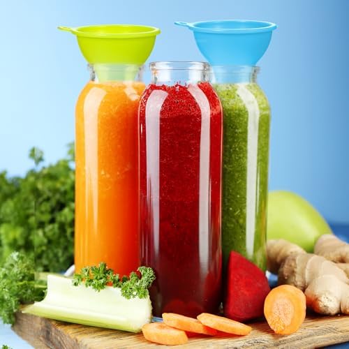 Silicone Funnels, 4 Pieces Wide Mouth Funnel Flexible Condiment Sauce