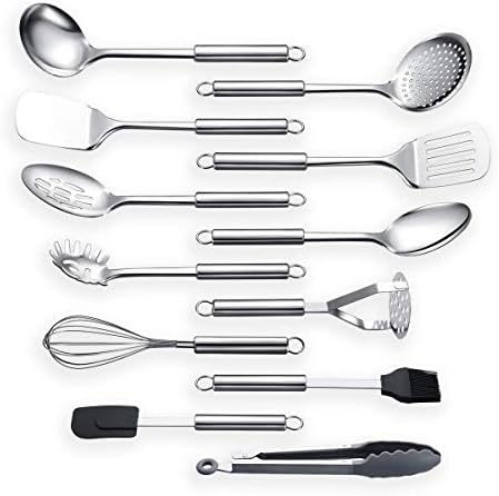 Berglander Cooking Utensil Set 12 Piece Stainless Steel Kitchen Tool