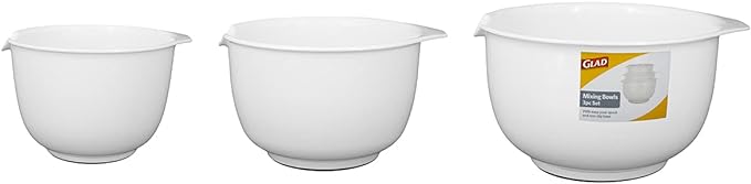 Glad Mixing Bowls with Pour Spout, BPA Free, Dishwasher Safe Plastic | Kitchen - Image 5
