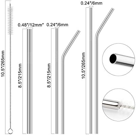 Hypermotion Stainless Steel Straw, Food Grade Reusable Metal Drinking