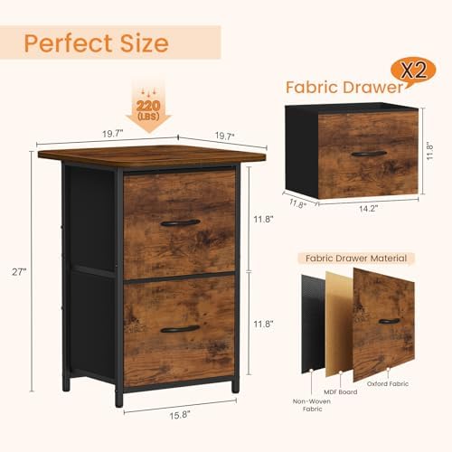 Snughome Mini Fridge Stand with Storage, Mini Fridge Cabinet Small
