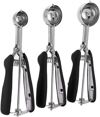 Ice Cream Scoop, 3PCS Stainless Steel Cookies Scooper Set Watermelon
