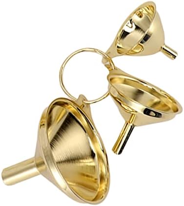 Gold Wide Mouth Funnel Set Stainless Steel