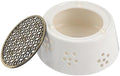Ceramic Tea Warmer Candle Stand Heater for Teapot, White
