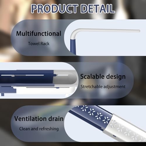 Telescopic Sink Storage Rack with 2 Sponges, Blue