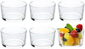 HillSpring Glass Small Bowls, 7.5oz, Set of 6, Clear Mini Bowls for