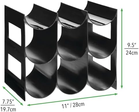 mDesign Plastic Water Bottle Organization/Wine Rack Storage Organizer