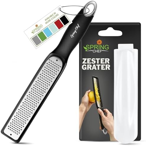 Spring Chef Stainless Steel Lemon Zester - Garlic & Ginger Grater