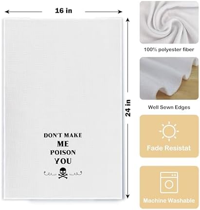 Funny Kitchen Towels - Set of 2, Dish Towels with Saying, Tea Towels