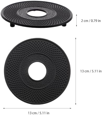 2pcs Cast Iron Teapot Trivet Kettle Holder, Japanese Style Heat Shield