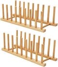 HBlife 2pcs Bamboo Dish Rack, Drainer and Organizer
