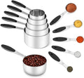 JOYHILL Measuring Cups and Spoons Set 304 Stainless Steel 10-Piece