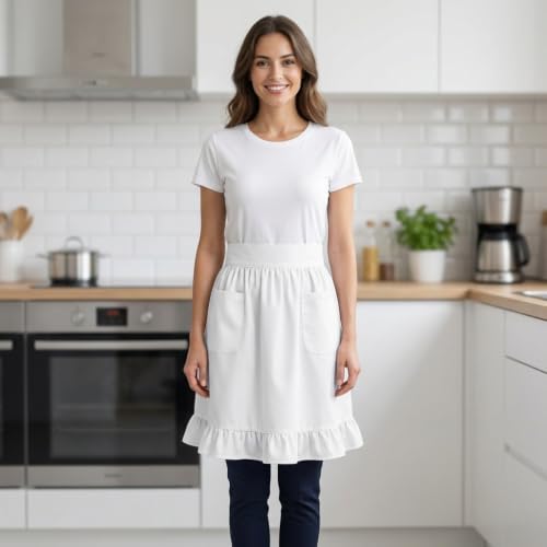 Hyzrz Waist Ruffle Adjustable Kitchen Cooking Restaurant Apron – Adult