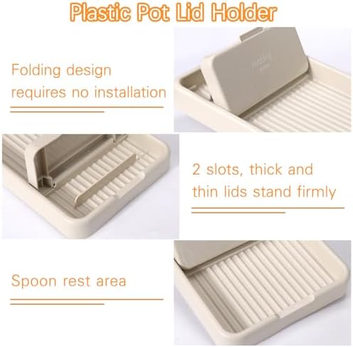 AIERSA Plastic Spoon Rest with Lid Holder for Stove Top, Heat