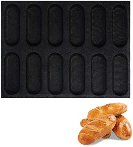 Silicone Hot Dog Bun Mold Mini Silicone Baguette Mould Non-Stick