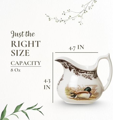 Spode Woodland Wildlife Mallard 8 oz Porcelain Creamer - Rustic