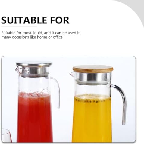 1.2L Acrylic Beverage Pitcher with Lid, 1200ml Large Capacity Water