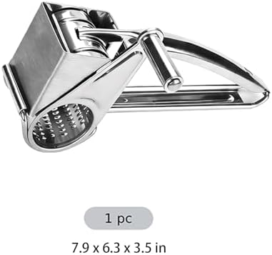 Stainless Steel Hand Crank Cheese Grater with 2 Blades