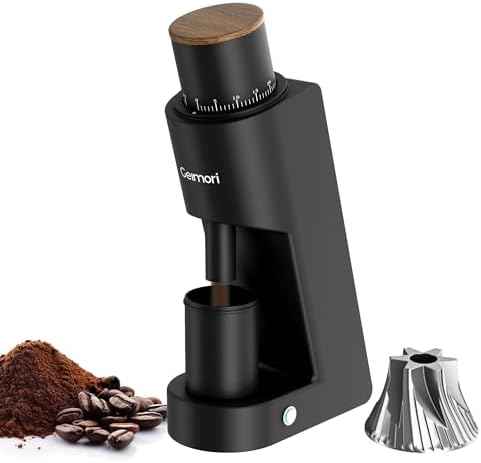 Geimori GU38 Conical Burr Coffee Grinder, Stepless Control