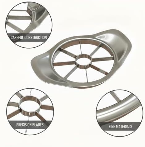 Apple Slicer Corer, Stainless Steel Fruit Divider for Uniform Wedges
