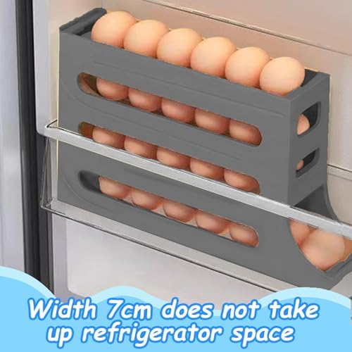 4-Tier Egg Dispenser for Refrigerator, 30-Egg