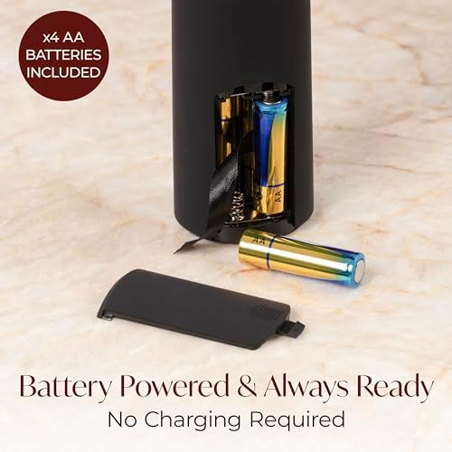 Electric Wine Opener Battery Operated with Stand and Built-in Foil