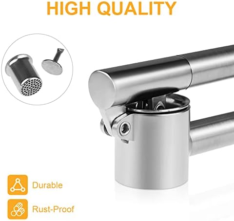 Stainless Steel Garlic Press Set, Small A
