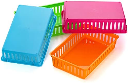 DEAYOU Classroom Storage Baskets, 16 Pack, Colorful