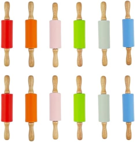 12 Pack Small Rolling Pin for Kids, 9 Inch Kids Rolling Pin for Home