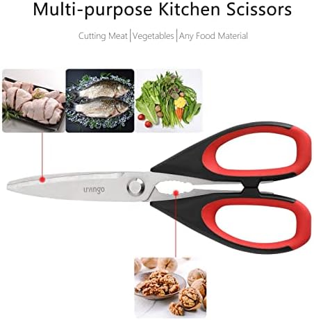 LIVINGO 8.5" Kitchen Shears – Ultra Sharp, Heavy Duty & Dishwasher