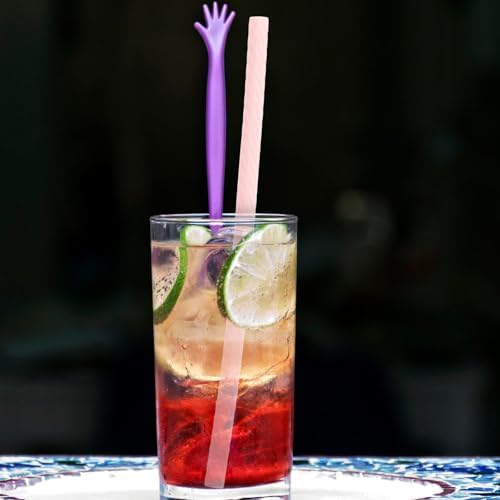 Silicone Foldable Drinking Straw Set with Case and Cleaning Tool for