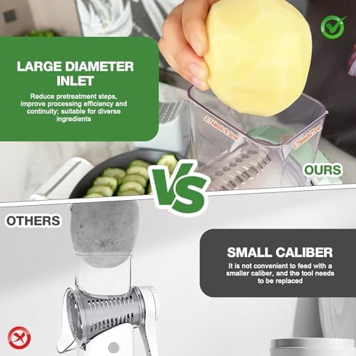3-in-1 Electric Rotary Cheese Grater, Green