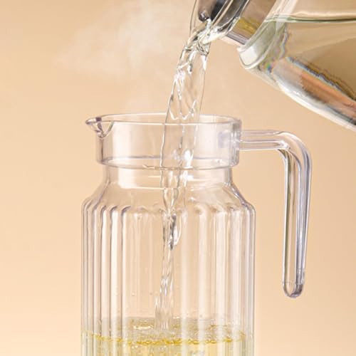 34 oz Acrylic Pitcher with Lid and Spout,1100ml Hot/Cold Water Jug for