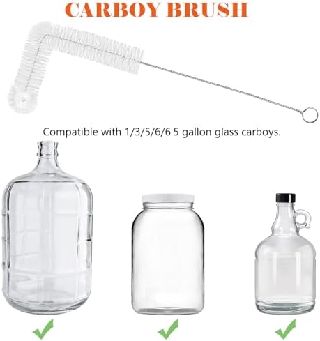 Artcome 3Pcs Ultimate 29" Long Handle Carboy Brush Set for