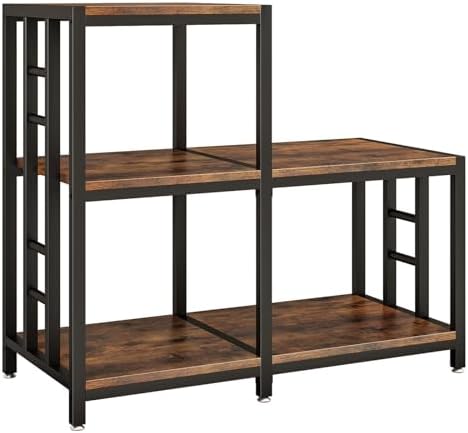METYERRY 5-Tier Mini Fridge Stand, Rustic Brown