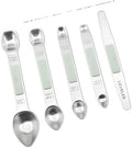 Stainless Steel Magnetic Measuring Spoon Set of 5 with,Metal Teaspoon