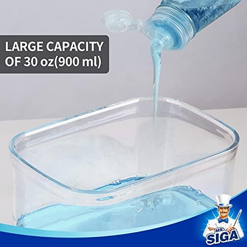 MR.SIGA Dish Soap Dispenser with Sponge Holder, Black
