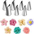 Suuker Fondant Rose Piping Tips Set, 7 Pieces