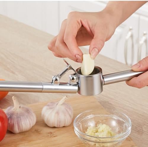 304 Stainless Steel Garlic Press Crusher