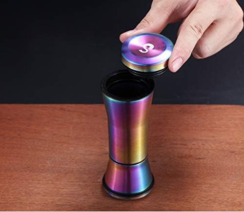 Kyraton Rainbow Salt and Pepper Shakers, Stainless Steel, Set of 2