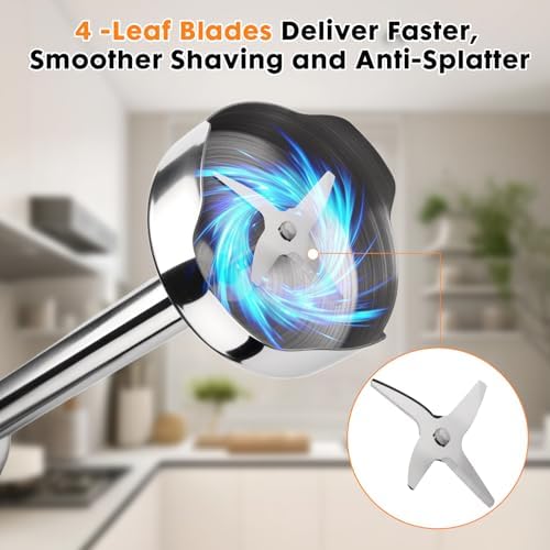 Immersion Blender Handheld 8 in 1 Hand Held Blenders Mixer Stainless