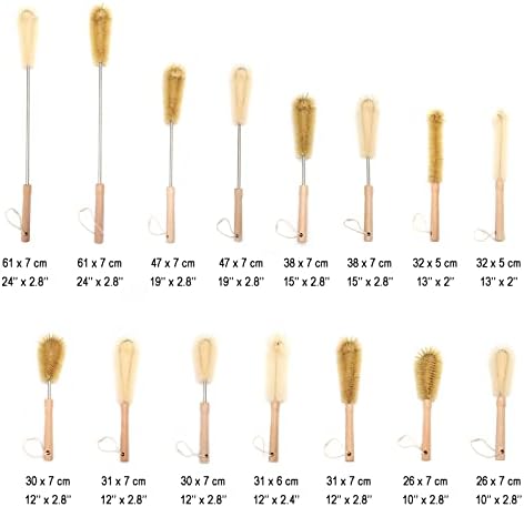 24 inch Extra Long Brush, Elbow Bristle, with Beech Wood Handle