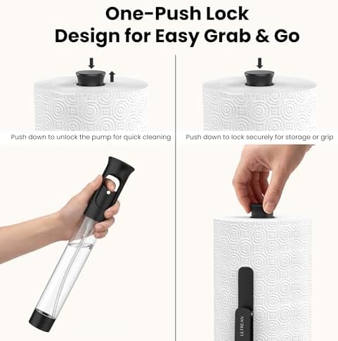 Ultrean Countertop Paper Towel Holder with Spray Bottle